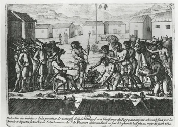 Il Madagascar si sottomette a Etienne Flacourt (1607-60) 1652